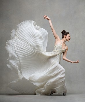 Work:&nbsp;Tiler Peck (in white Valentino) 50 x 42 in.