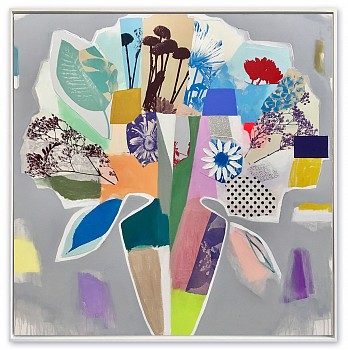 Emily Filler -&nbsp;Bouquet (color block & polka dots)  48 x 48 in.