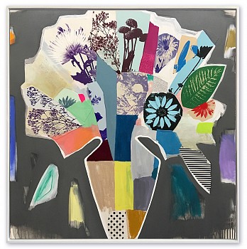 Emily Filler -&nbsp;Bouquet (color block & glitter)  48 x 48 in.