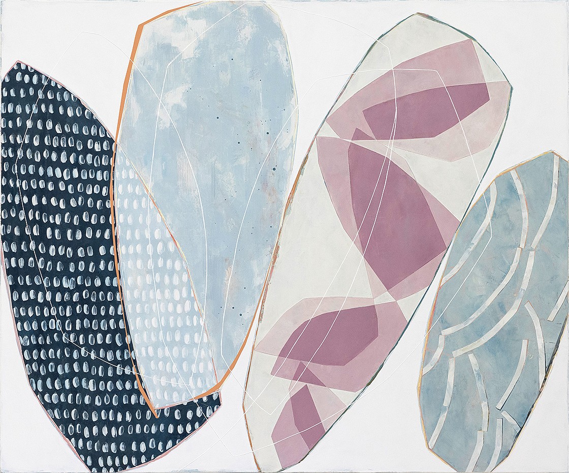 Karine Leger, On a Windy Day II (Sold)
Acrylic & mixed media on canvas, 40 x 48 in.