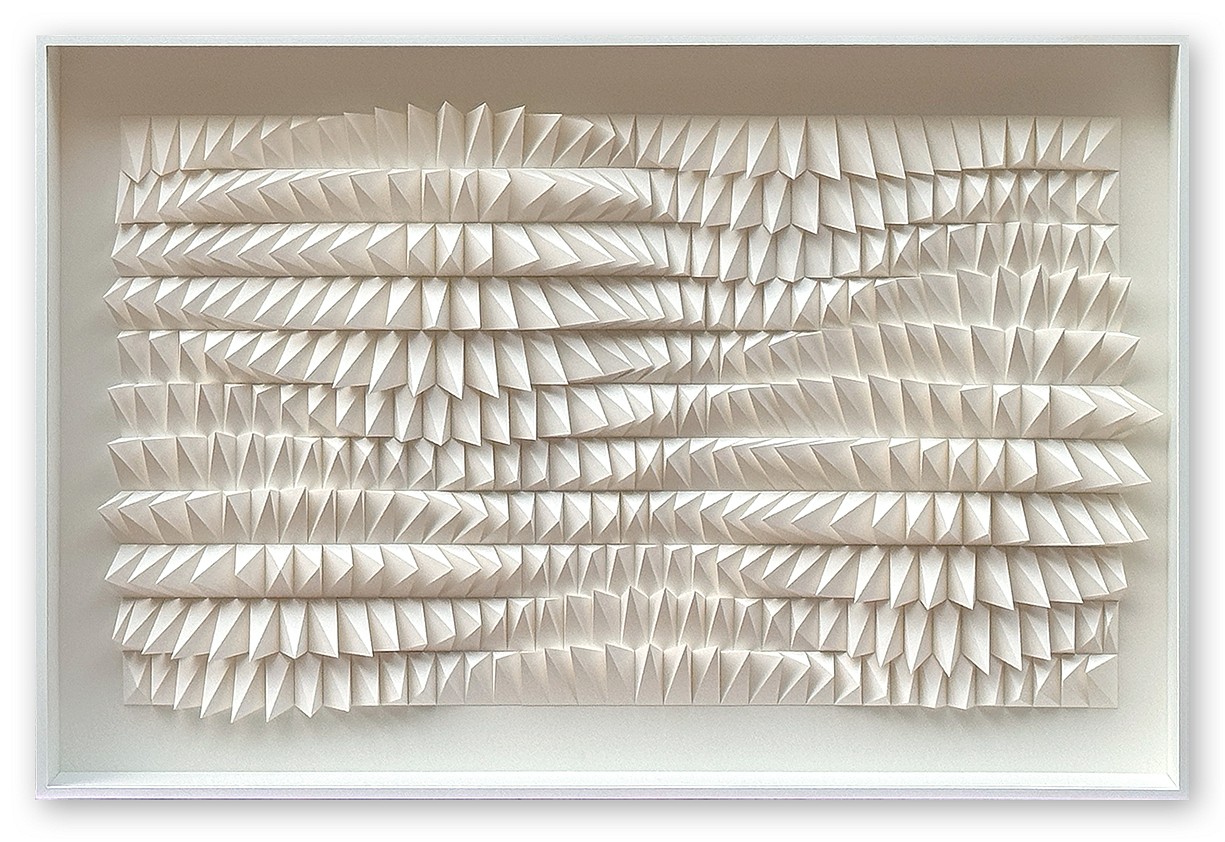 Anna Kruhelska, Untitled 273 (Sold)
Hand-folded archival paper, 32 x 48", (art may be oriented horizontally or vertically) framed with non-reflective glass