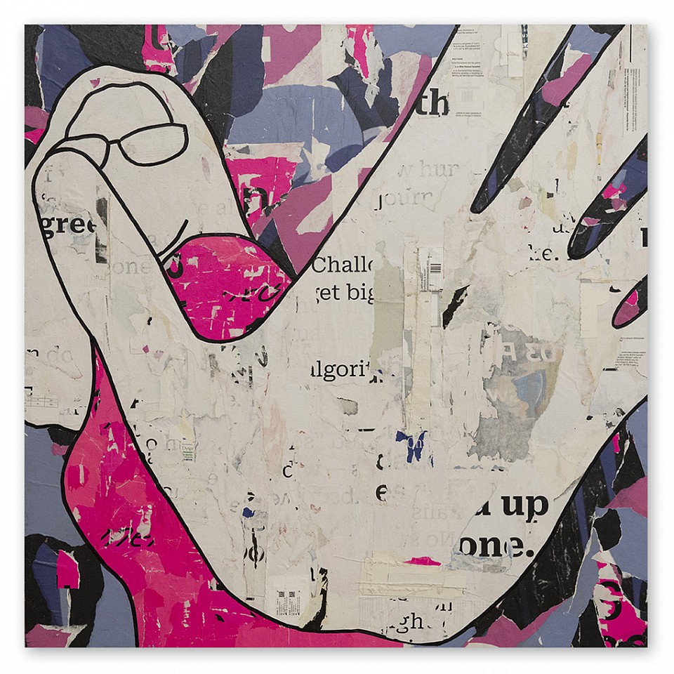 Jane Maxwell, In Your Face (Pink)
Mixed media on panel, 36 x 36 in.