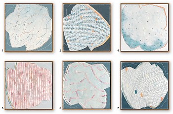 Karine L&eacute;ger -&nbsp;Vue du Ciel Series 25 1/4 x 25 1/4 in. each framed (may be sold individually)